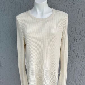 Michael Kors Asymmetrical Sweater Cream XL EUC